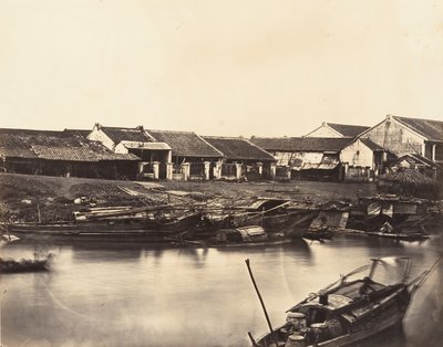 Udsigt over den kinesiske by Cholen-ark nr. 4, 1866. af Emile Gsell