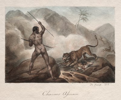 afrikansk jæger af Emile Jean Horace Vernet
