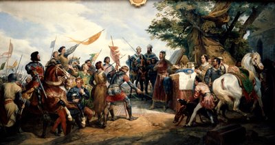Slaget ved Bouvines, 27. juli 1214 1827. af Emile Jean Horace Vernet