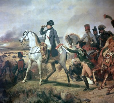 Napoleon i slaget ved Wagram, 1800-tallet. af Emile Jean Horace Vernet