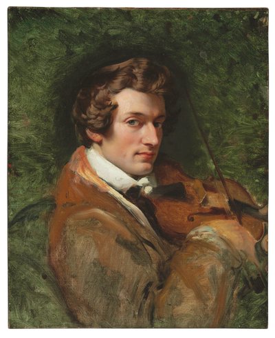 Portræt af Charles Auguste de Beriot af Emile Jean Horace Vernet
