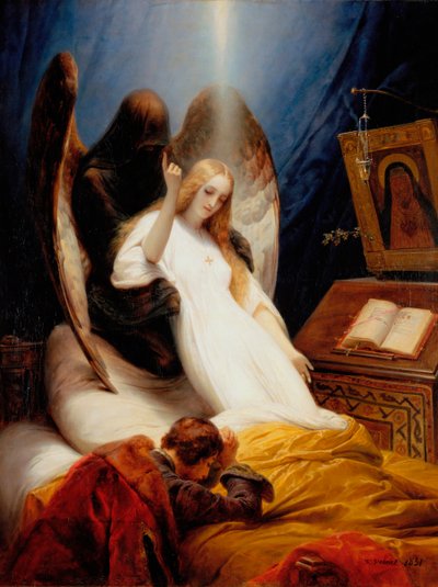 Dødens engel, 1851. af Emile Jean Horace Vernet