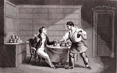 Skomageren og finansmanden, Fable de La Fontaine af Emile Joseph Alexandre Gouget