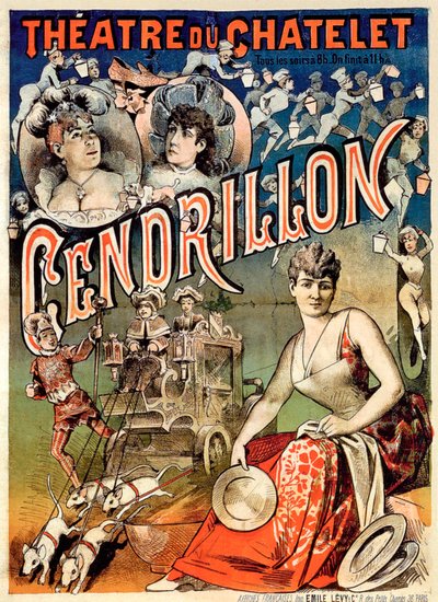 "Askepot eller den vidunderlige sko", Theatre du Chatelet, Paris af Emile Levy