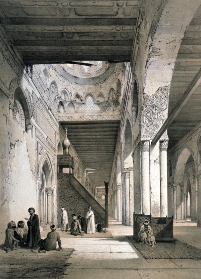 Ahmad Ibn Tuluns moské, Cairo: Interiør af Maqsura, 9. århundrede. 19. århundrede (litografi fra 