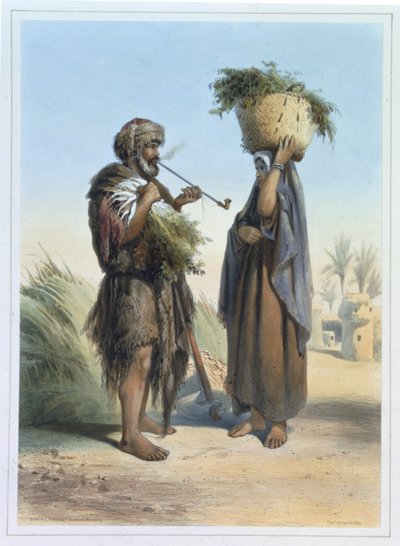Fellah Man and Woman, illustration fra 