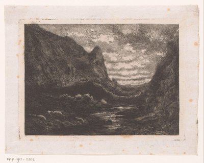bjergsø af Emile Puttaert (attributed to)
