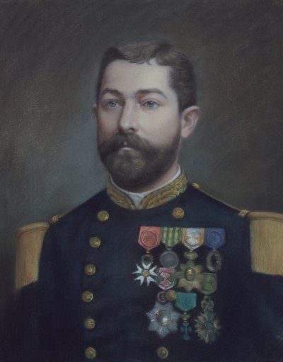 Portræt af Emile Commander Duboc (1852 - 1935), helten fra erobringen af Tonkin (maleri) af Emile Richard Haumont