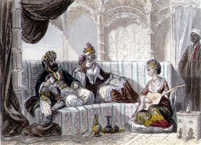 Interiør med en Bey og hans familie, fra 
