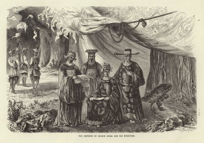Kejseren af Cochin Kina og hans ministre af Emile Theodore Therond