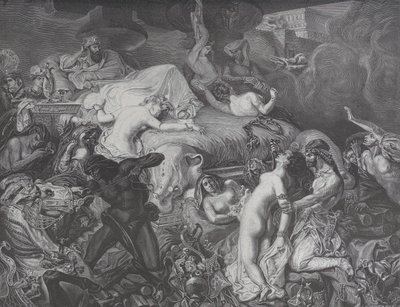 Sardanapalus, fra Le Monde Illustré, 16. maj 1874. af Emile Thomas