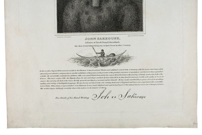 John Sakeouse, indfødt fra Jacob Sund, Grønland, den første Esquimaux, der vides at have været her i landet, 1816 af Emilia Anderson