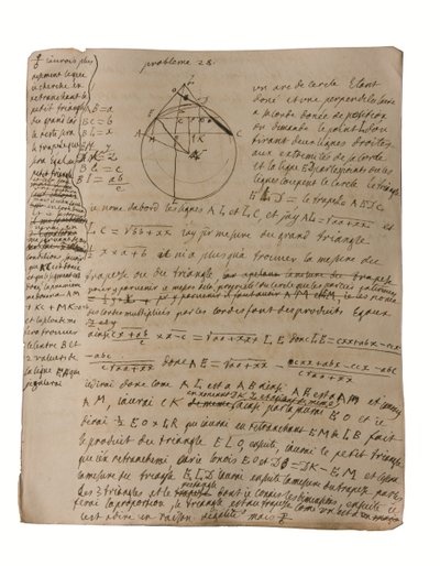 Problemer i geometri og matematik, ca. 1735-1740 af Emilie du Chatelet
