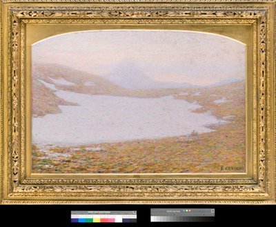 Forår i høje bjerge (Bjerge ved forår) Maleri af Emilio Longoni (1859-1932) 1912 Privat samling af Emilio Longoni
