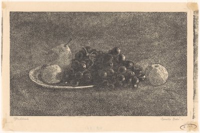 Skål med druer og andre frugter af Emilius Wilhelmus Dehé (signed by artist)