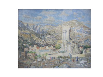 Romersk monument, La Turbie (olie på lærred) af Emily Beatrice Bland