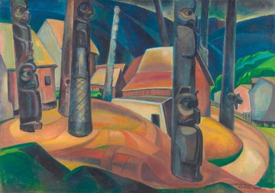 Emily Carr, Kispiox Village af Emily Carr
