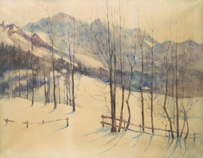 I Berner Oberland (akvarel) af Emily Murray Paterson