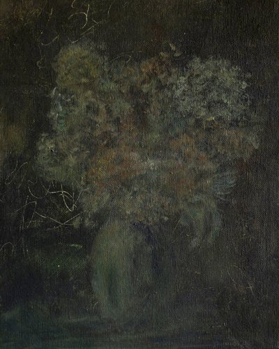 Mørkt blomsterstilleben af Emily Tingey