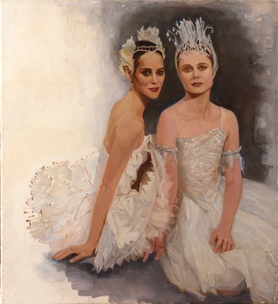 Snow Fairies, 2024 (oliemaleri) af Emma Kennaway