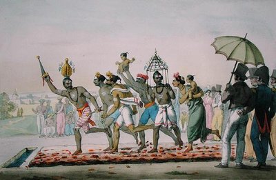 Fire walking festival, Indien, fra 