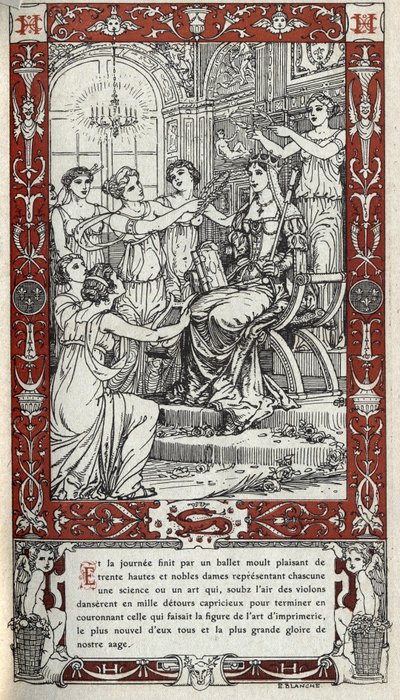 Ballet på slottet Fontainebleau, hvor damerne ved kong Henrik II