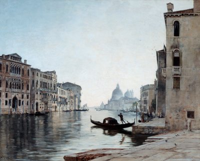 Gondol på Canal Grande, 1892. af Emmanuel Lansyer