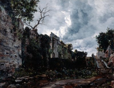 Hovedporten til Chateau de Clisson, 1884 af Emmanuel Lansyer