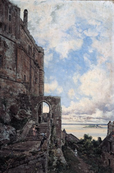 Mont Saint-Michel. Western Gate til Barbican ved Châtelet af Emmanuel Lansyer