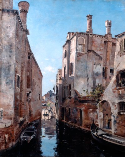 Omgivelserne af kirken San Sebastian, Venedig, 1892. af Emmanuel Lansyer