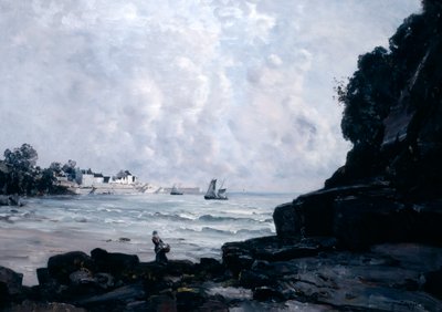 Havnen i Douarnenez, 1884 af Emmanuel Lansyer