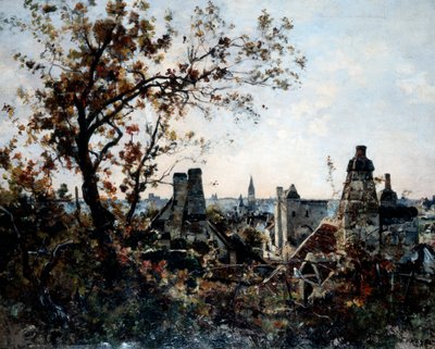 Tårnet i Chevalot om aftenen, 1885 af Emmanuel Lansyer