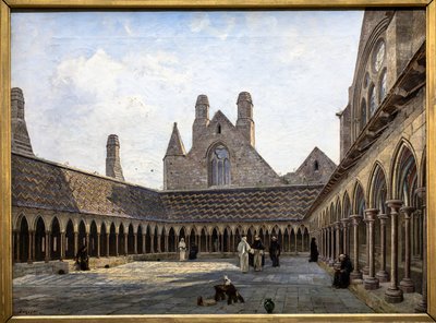 Klosteret på Mont Saint-Michel af Emmanuel Lansyer