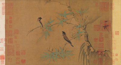 Finker og bambus, begyndelsen af 1100-tallet. af Emperor Huizong