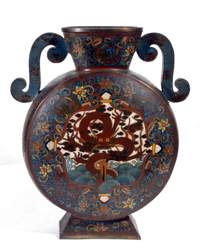 Kinesisk vase i cloisonne emalje, Manchou periode af Empress Cixi Manchu Chinese