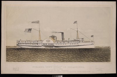 Dampskibet New York fra Philadelphia... H W Chisholm, kommandør... af Endicott Endicott