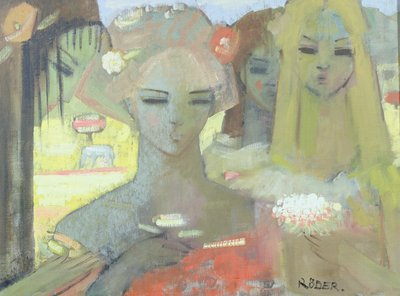 A Field of Yellow, 2001 (olie på lærredstavle) af Endre Roder