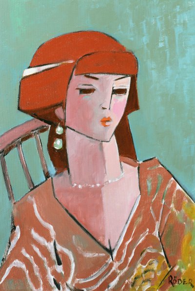 Carole R, 2007 (olie på lærredstavle) af Endre Roder