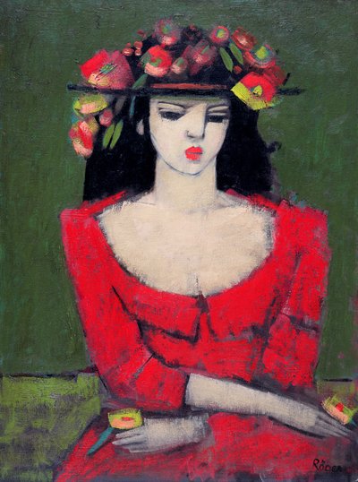 Fleur (olie på lærred) af Endre Roder