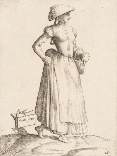 Kostumeplade: Galla Serva, ca. 1557-58. af Enea Vico