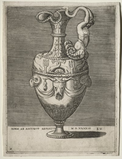 Ewer prydet med delfiner, 1543. af Enea Vico