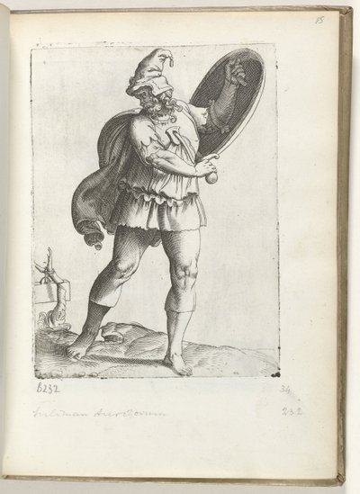 spanske krijgsman ca. 1550 The Attitudes of different Nations of Our Age (serietitel) af Enea Vico