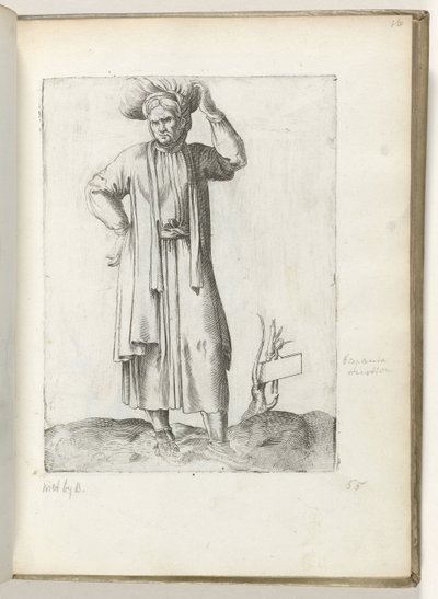 Spansk landmand ca. 1550 The Attitudes of different Nations of Our Age (serietitel) af Enea Vico