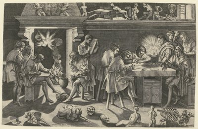 Akademiet Baccio Bandinelli Academie van beeldhouwer Baccio Bandinelli af Enea Vico