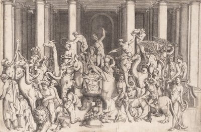 Den indiske triumf af Bacchus, ca. 1542. af Enea Vico.