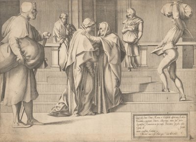 Besøget, 1561. af Enea Vico.
