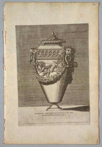 Vase (plade 1 i en serie) af Enea Vico
