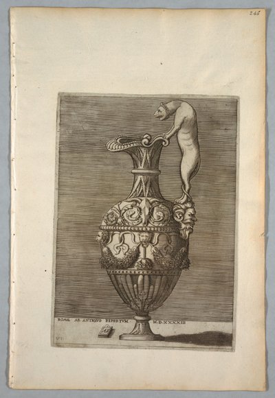 Vase (plade 6 i en serie) af Enea Vico