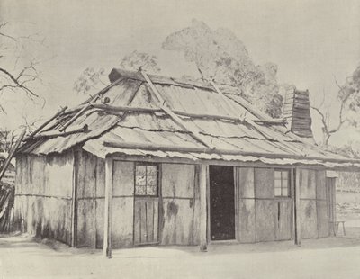 En Bark Hut af English Photographer