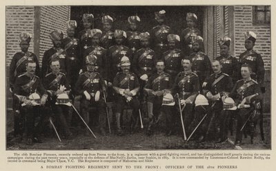 Et Bombay Fighting Regiment sendt til fronten, officerer fra 28. pionerer af English Photographer